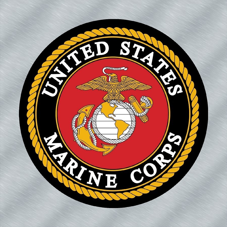 United States Marine Corps Seal Black & Red Laminated Sticker Choose Size 2-6″