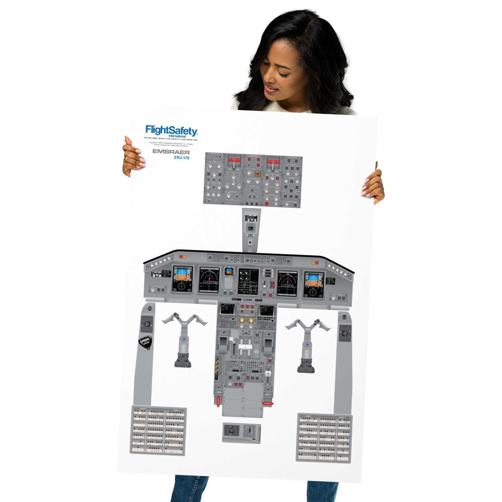 Embraer 170 Emb 170 Cockpit Poster 24in x 36in