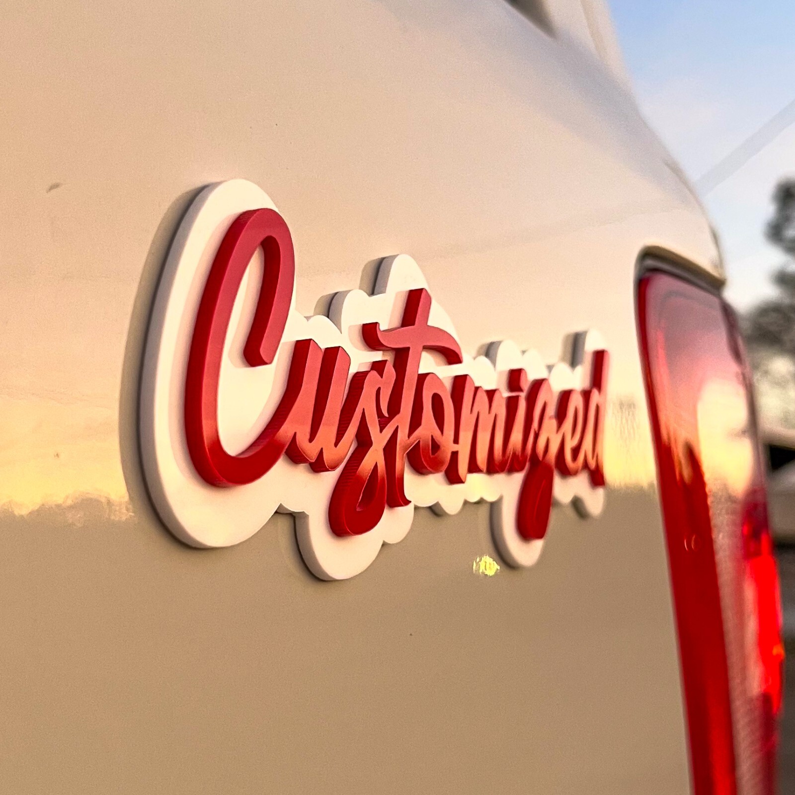 Customized Car Acrylic Emblem Badge MULTI COLOR Customized Text Names