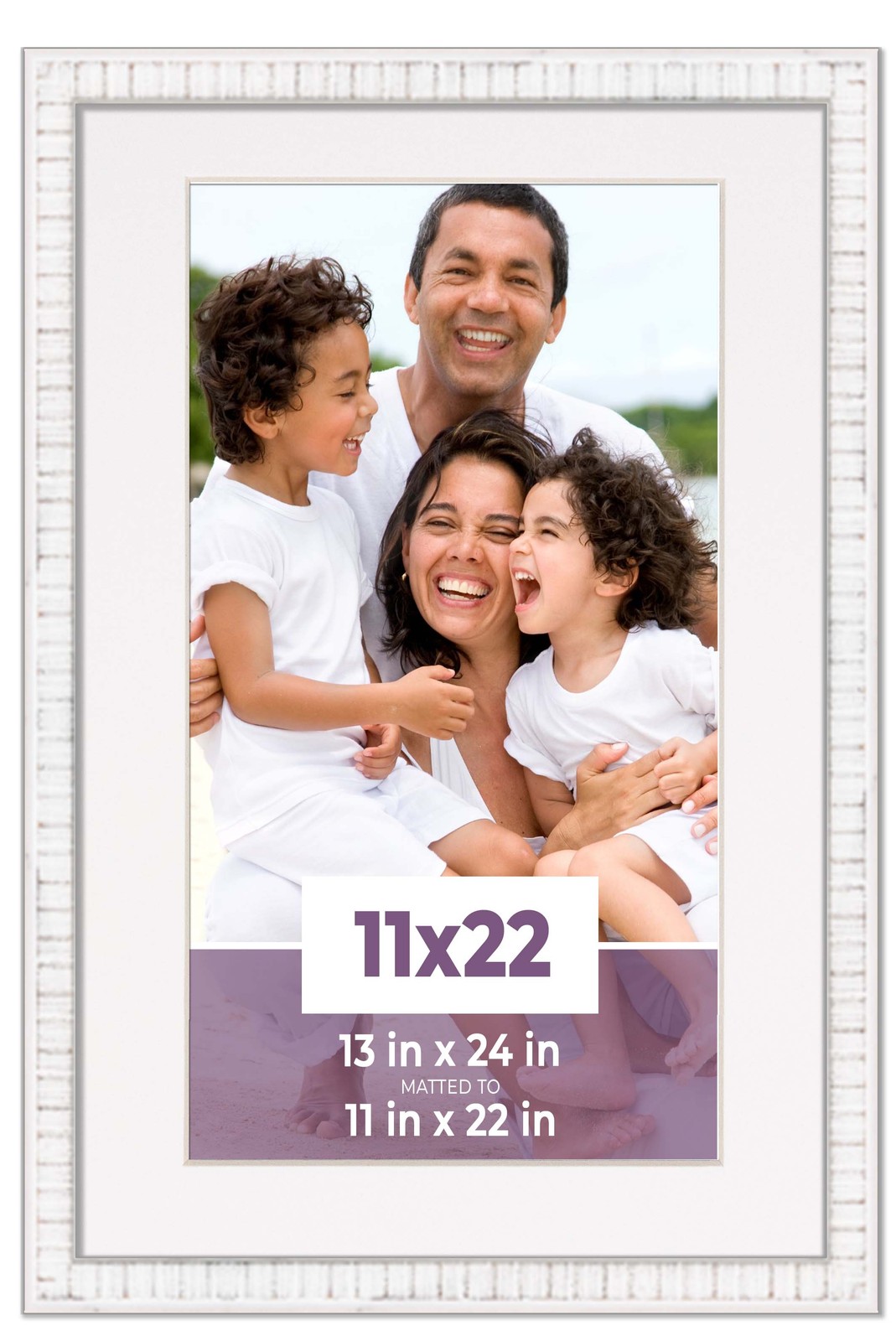 11×22 Frame White With White Picture Mat For 11×22 Photo – White 13×24 Frame To