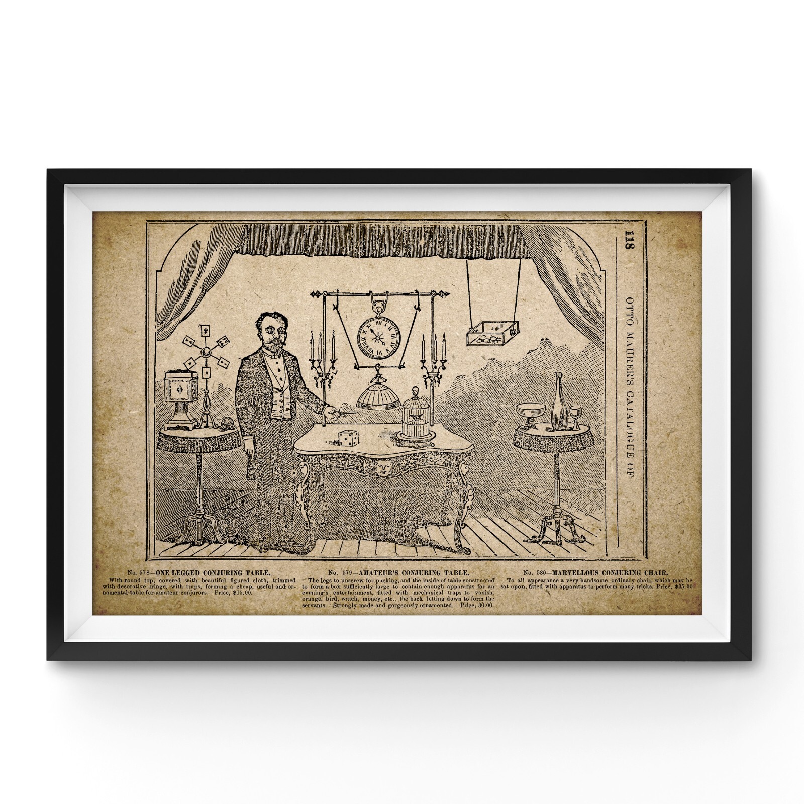 Conjuring Tables Magic Tricks POSTER! (up to 24″ x 36″) – Magician – Stage