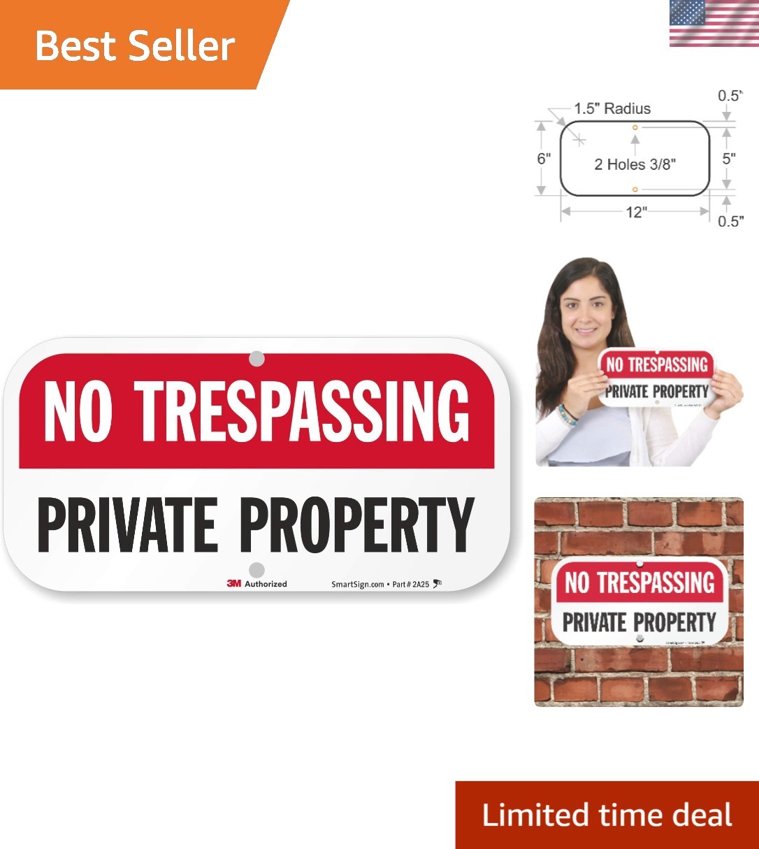 Private Property No Trespassing Sign – Long-Lasting Aluminum & Easy Installation