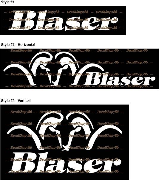 Blaser Firearms – Hunting/Outdoor Sports – Vinyl Die-Cut Peel N’ Stick Decals