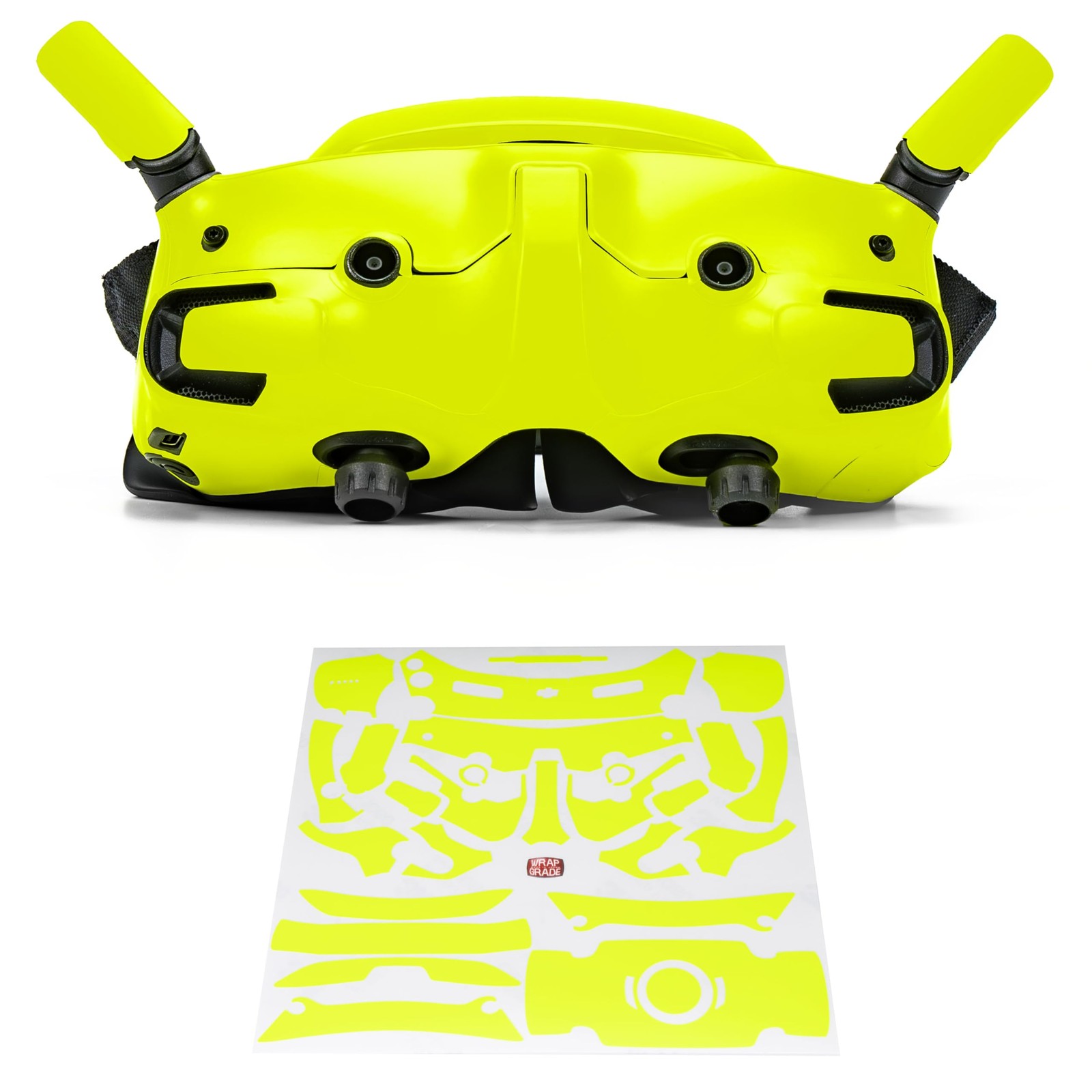 ”Skin Stickers for DJI Goggles 3 – Neon Yellow Wraps & Protection”