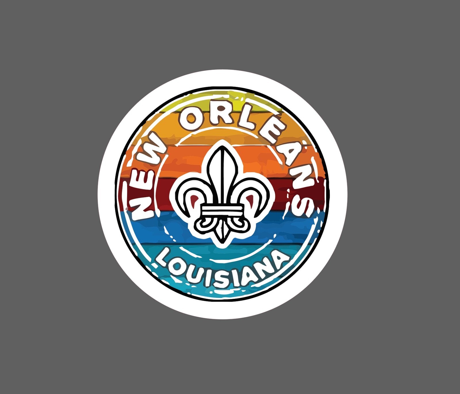 New Orleans Sticker Louisiana Waterproof – Buy Any 4 For $1.75 Each Storewide!