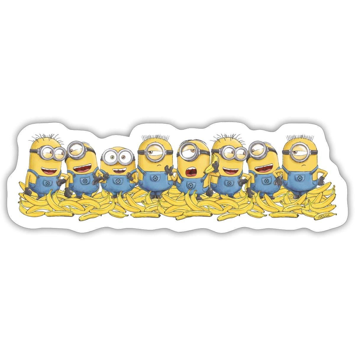 Minions Many Happy Minions On Bananas Sticker, max. 4 x 4″
