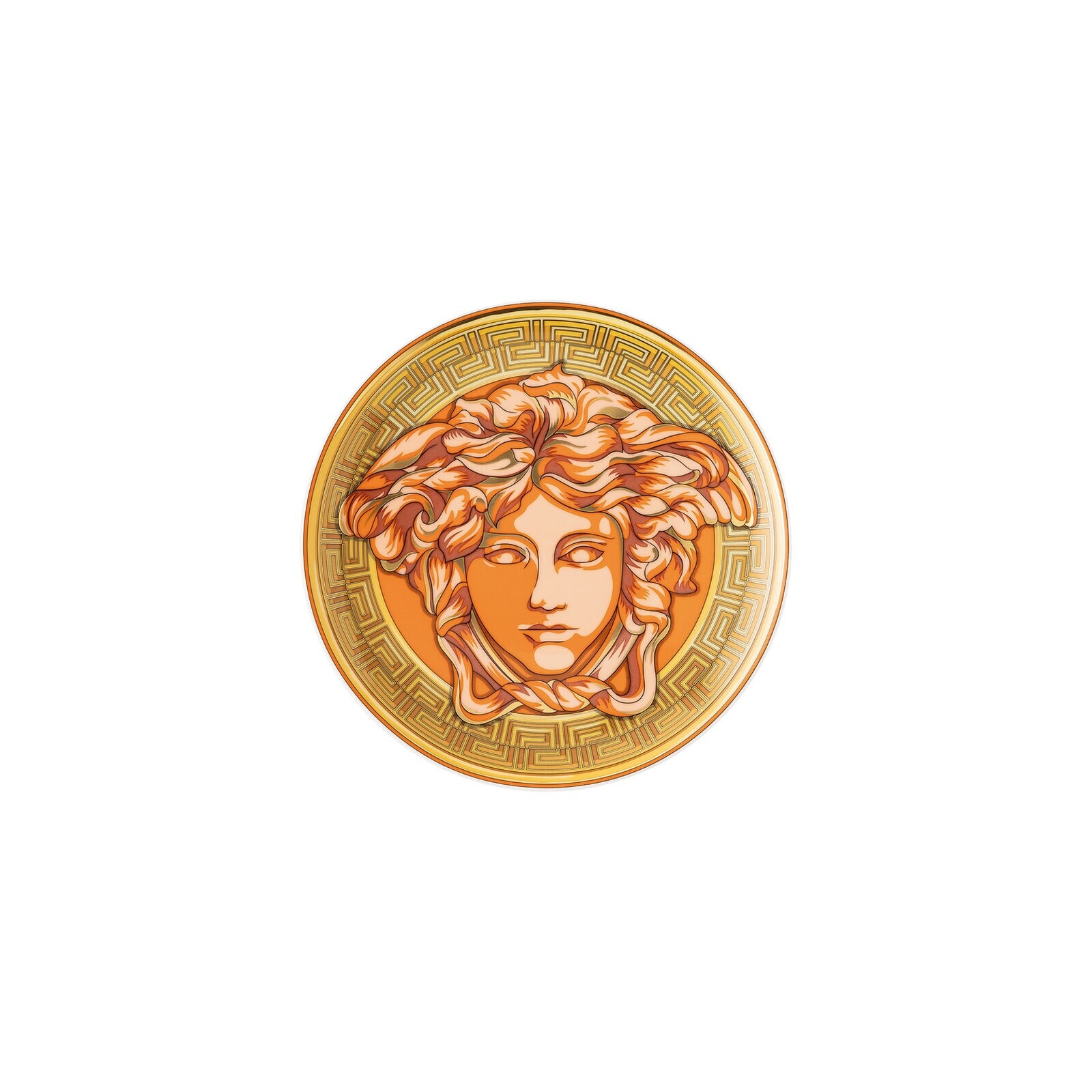 Versace Rosenthal – Flat Plate 17Cm Medusa Amplified Orange Coin Versace