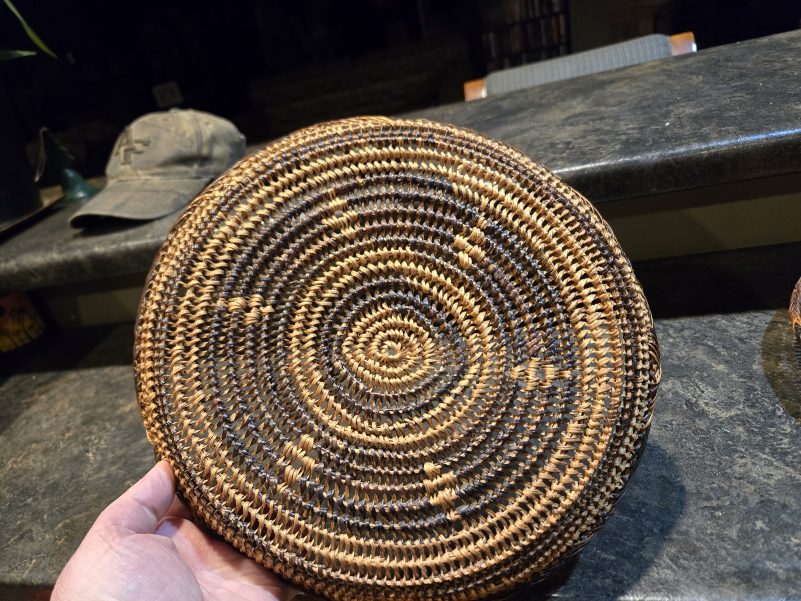 SET OF 2 Woven Wicker Charger Plates 12″ Basket Wall Decor Boho Rustic Southwest