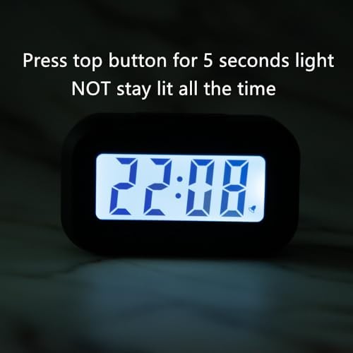 FAMICOZY Small Digital Travel Alarm Clock,Simple Operation,Easy to