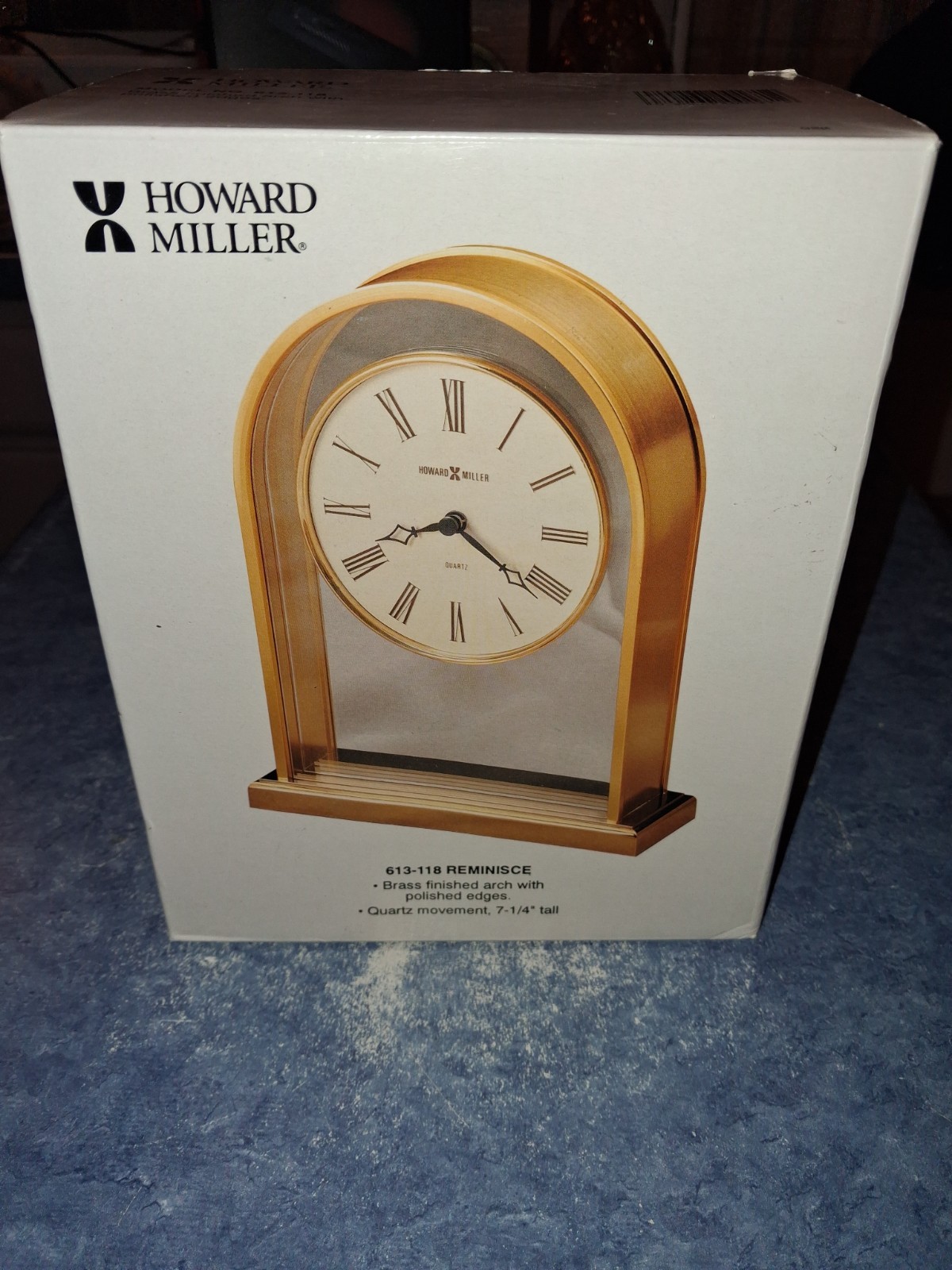 Vintage Howard Miller Reminisce Table Clock Brass #613-118 Quartz – Brand New!