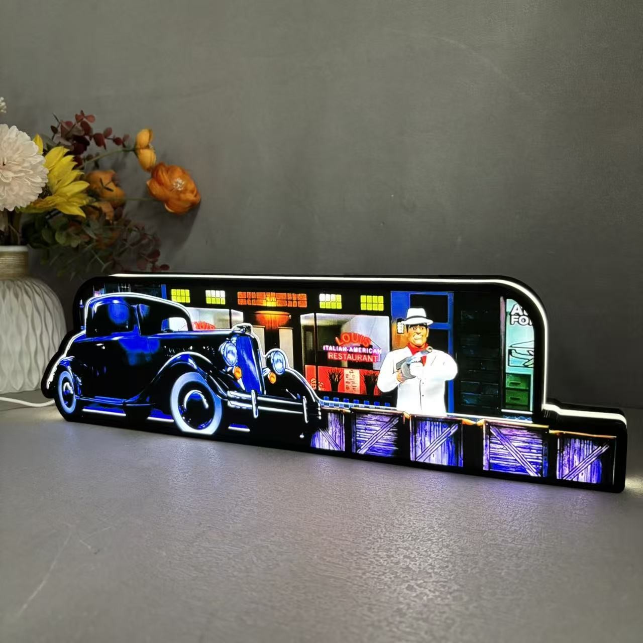 The Godfather Pinball Topper for Pinball Machine 3D Printed LED Lightbox