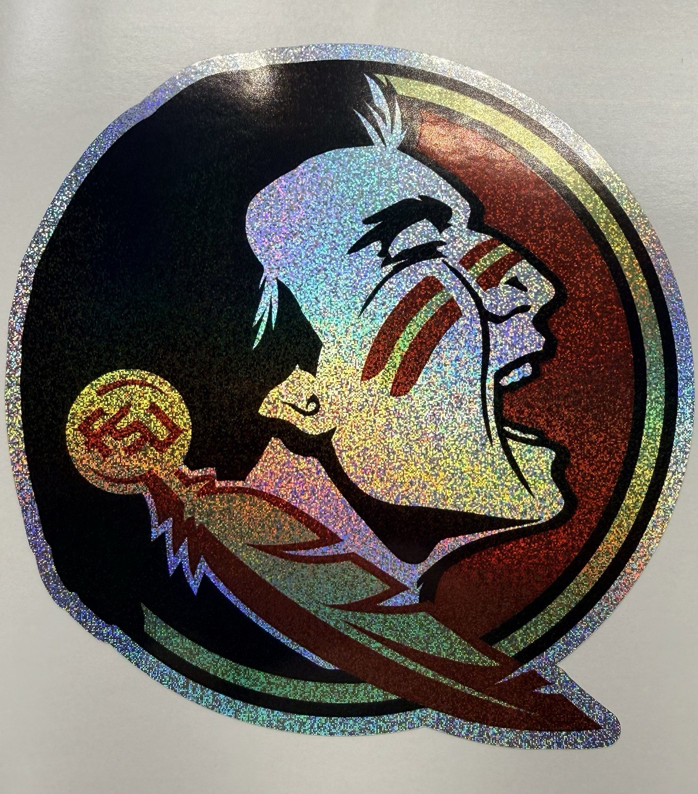 Florida State Seminoles FSU Holographic Tiny Sparkle Vinyl Decal