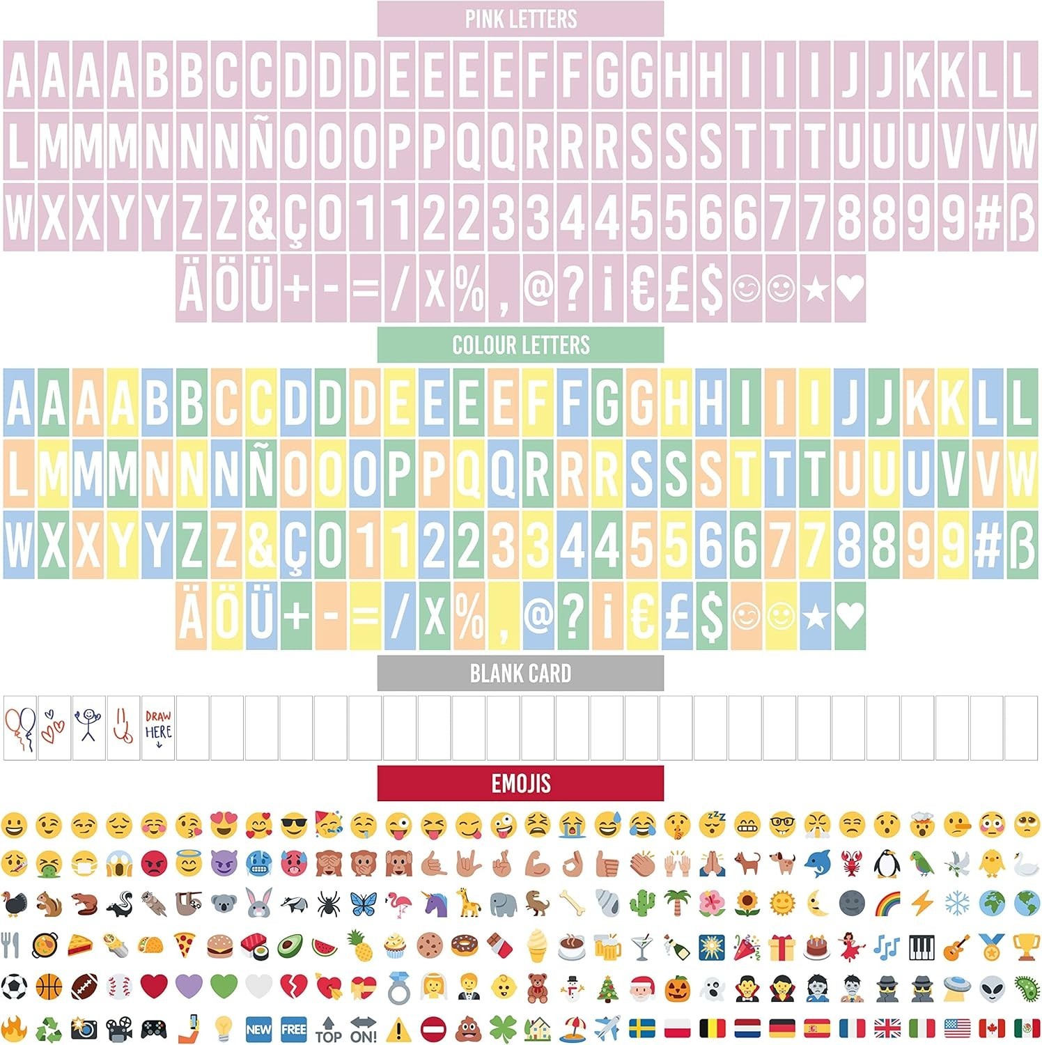 Personalized Pink Light Box with 400 Letters & Emojis – Ideal for All Occasions