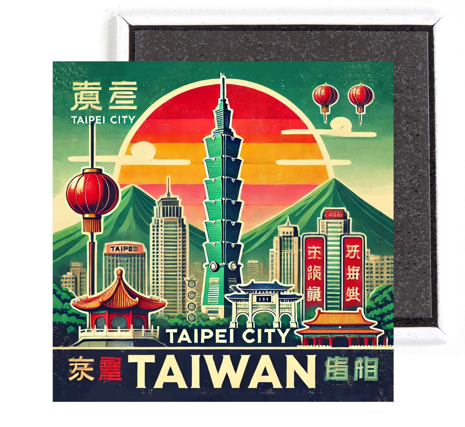 Taipei City Taiwan FRIDGE MAGNET travel souvenir