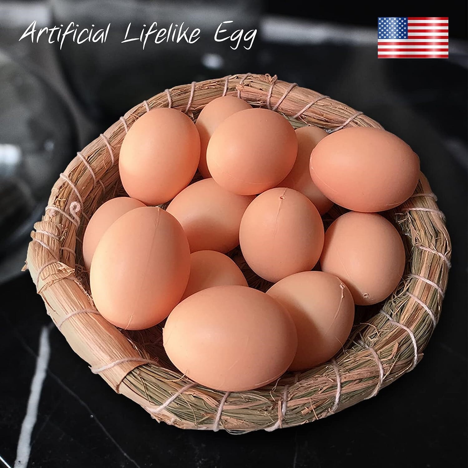 30× Liftlike Chicken Egg Plastic Fake Eggs 2″ Fake Dummy Egg Hen Joke Prank US