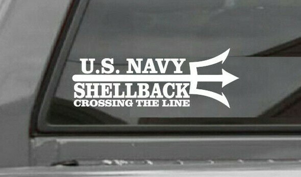 UNITED STATES NAVY SHELLBACK CROSSING THE LINE Vinyl Decal Sticker