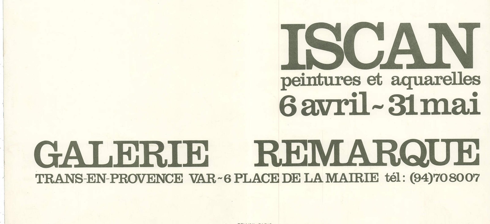 ISCAN Peintures et Aquarelles 23.75″ x 16.5″ Offset Lithograph 1980 Contemporary