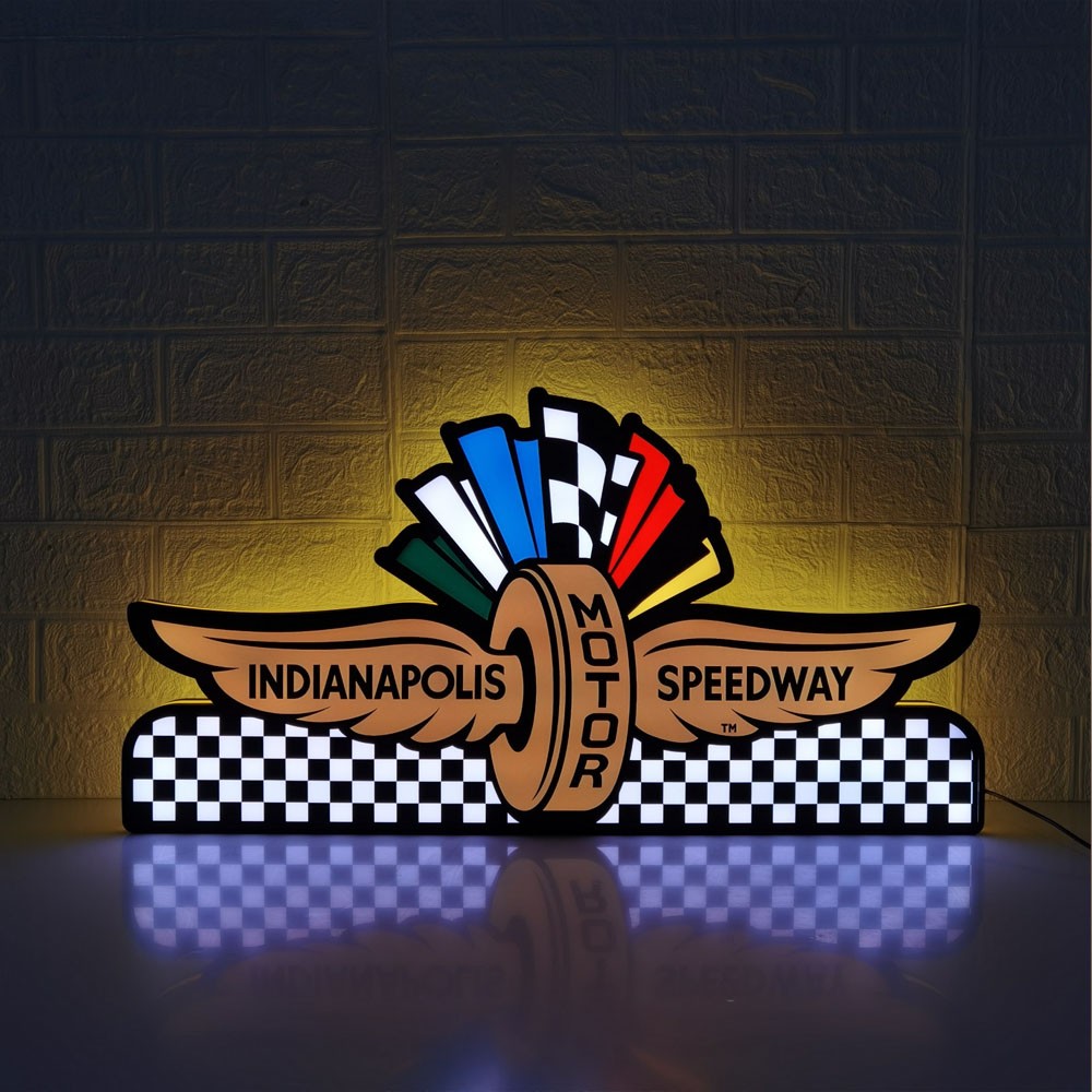 Indy 500 Pinball Topper Indianapolis Motor Speedway 3D Led Printed Lightbox