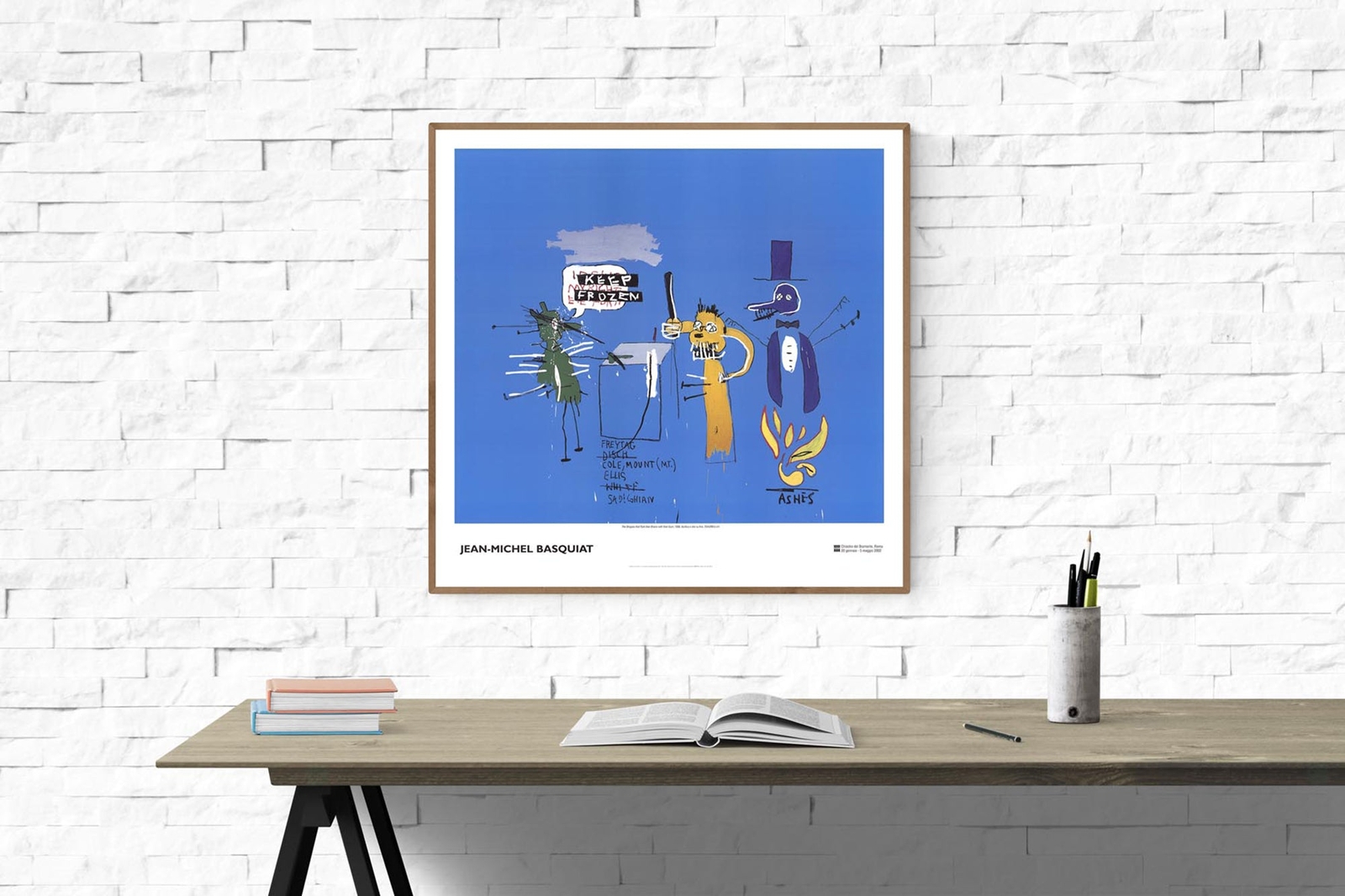 JEAN-MICHEL BASQUIAT The Dingoes that Park Their Brain with Their Gum 38.5″ x 39