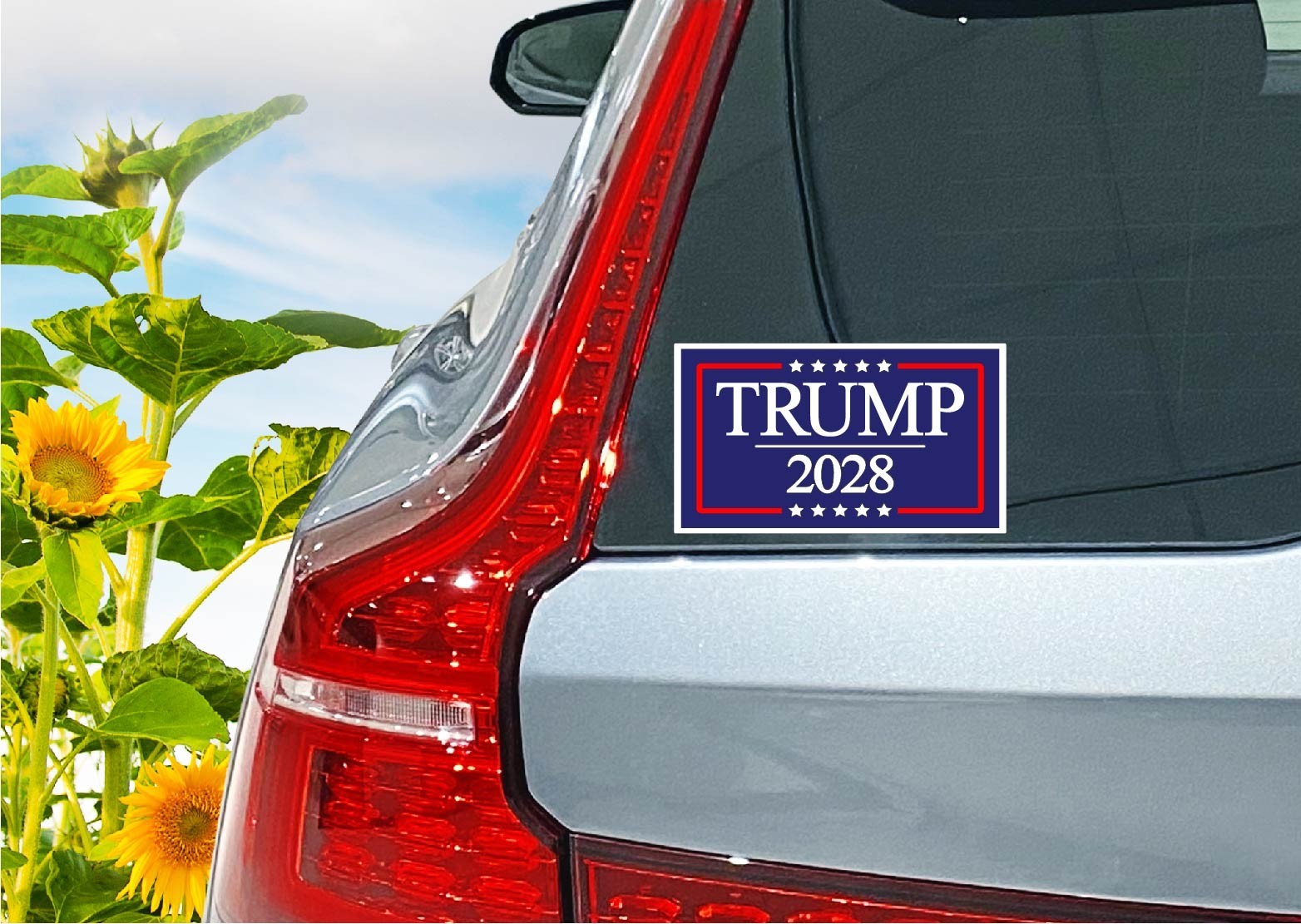 Trump 2028 Decal Sticker Political MAGA Jr Third Term President DJT Vote Fight