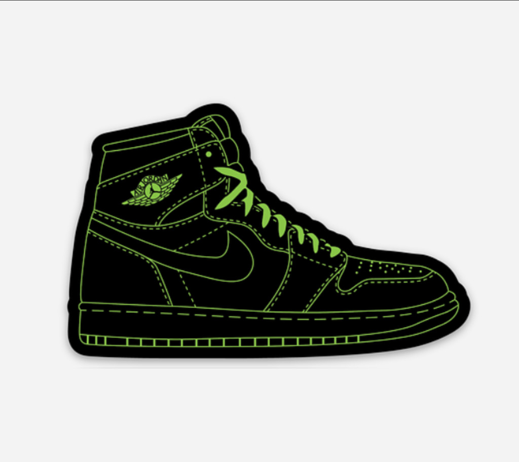 3″ Jordan 1 Sticker Sneakers Nike Decal Matte Finish Chicago Bred Mocha Royal