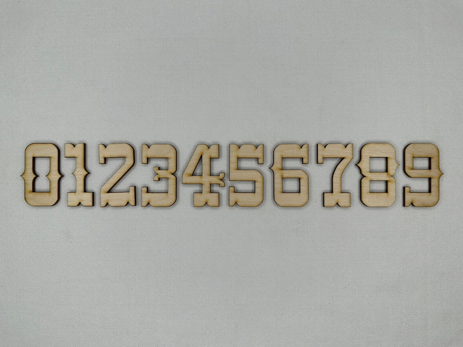 Laser Cut Unfinished Wood Letters or Numbers Western Font Craft Cutout