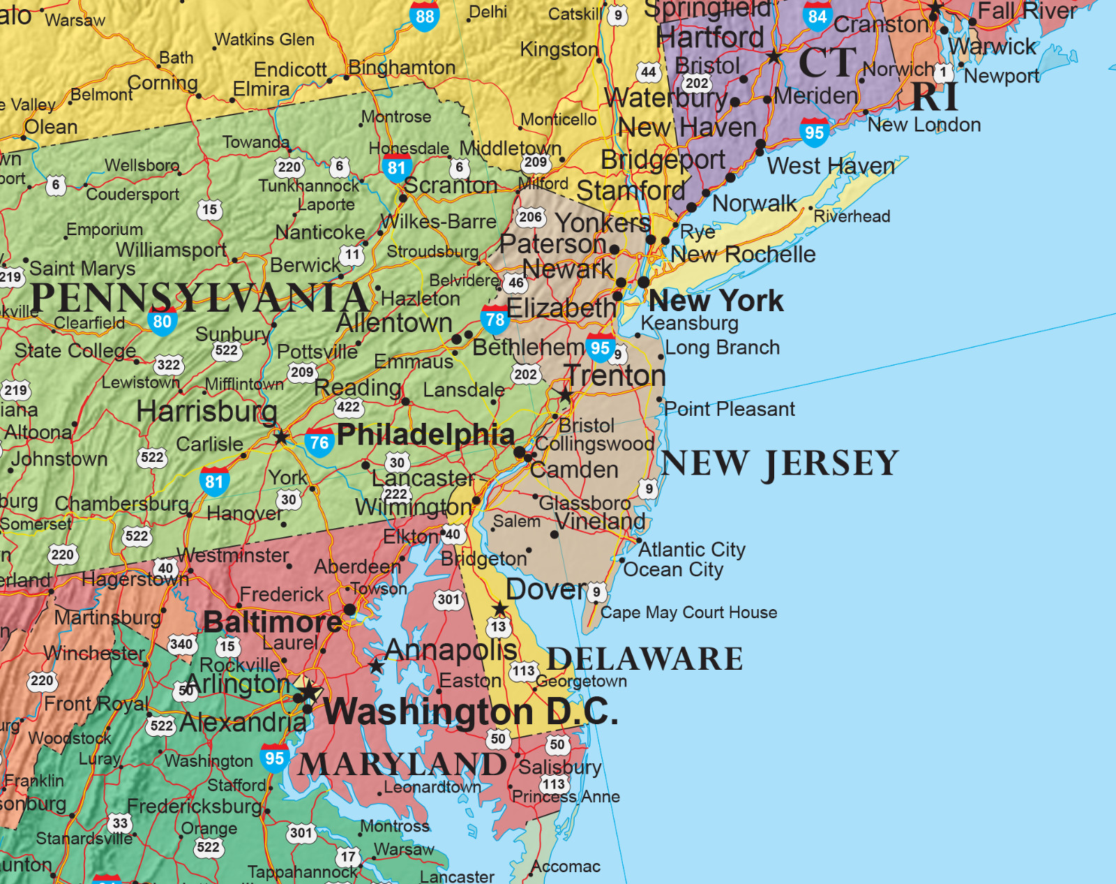 RMC 32″ x 50″ United States Wall Map Signature Series Wall Map Poster Mural XL