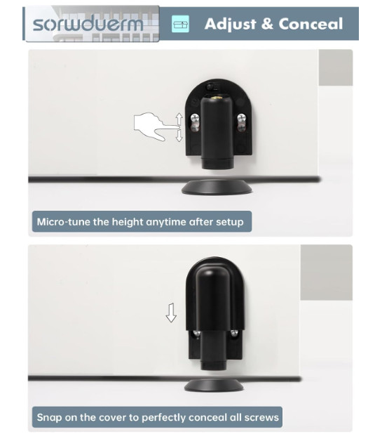 Magnetic Door Stop Floor Mounted Door Holder Stopper Black Metal Adhesive or Scr