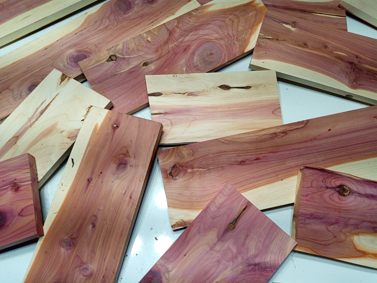 10lbs Red Cedar Wood PLANED SMOOTH Kiln Dry Scrap Lumber Drop Pieces SHIPs FREE!