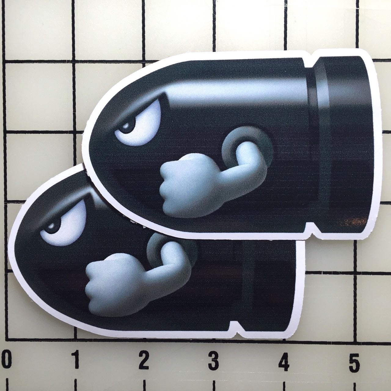 Mario Bullet 4″ Wide Color Vinyl Decal Sticker – BOGO