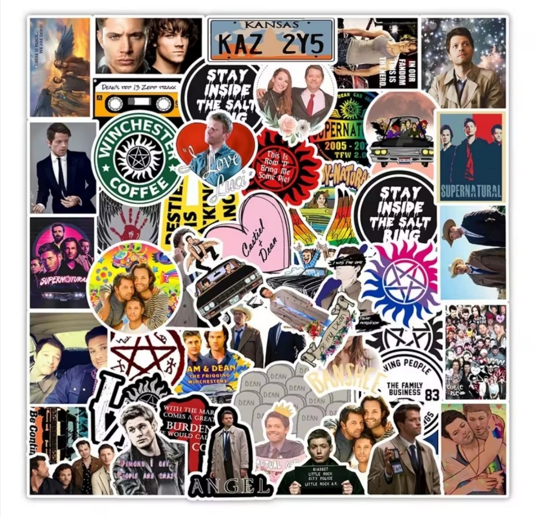 10 PCS Supernatural TV Show Stickers BRAND NEW 2nd Set