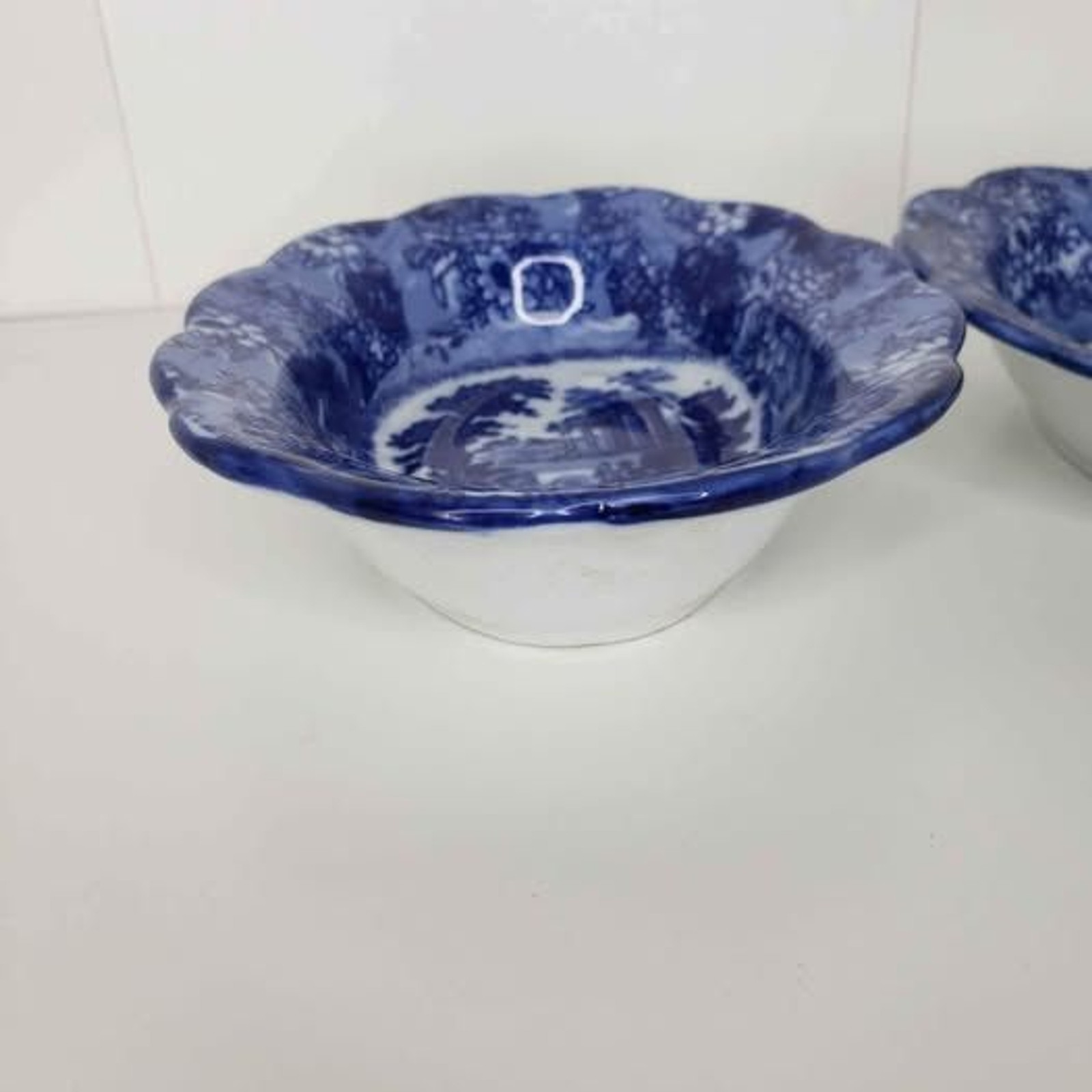2 Vintage Vine circa 1812 Blue Bowls