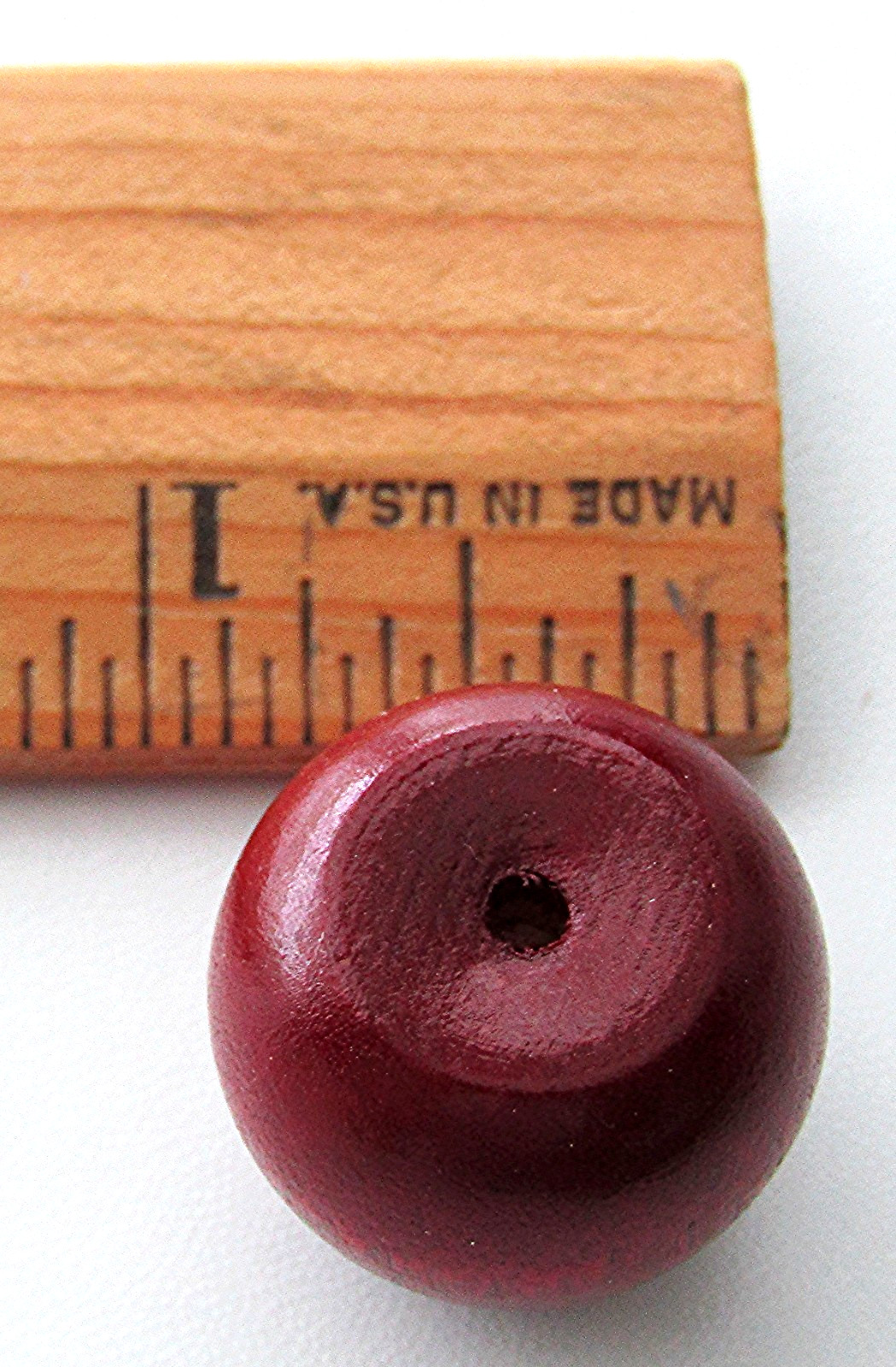 Vintage Dark Red Wooden Apples 3 sizes (Crafts, Decor or Dollhouse) YOU CHOOSE