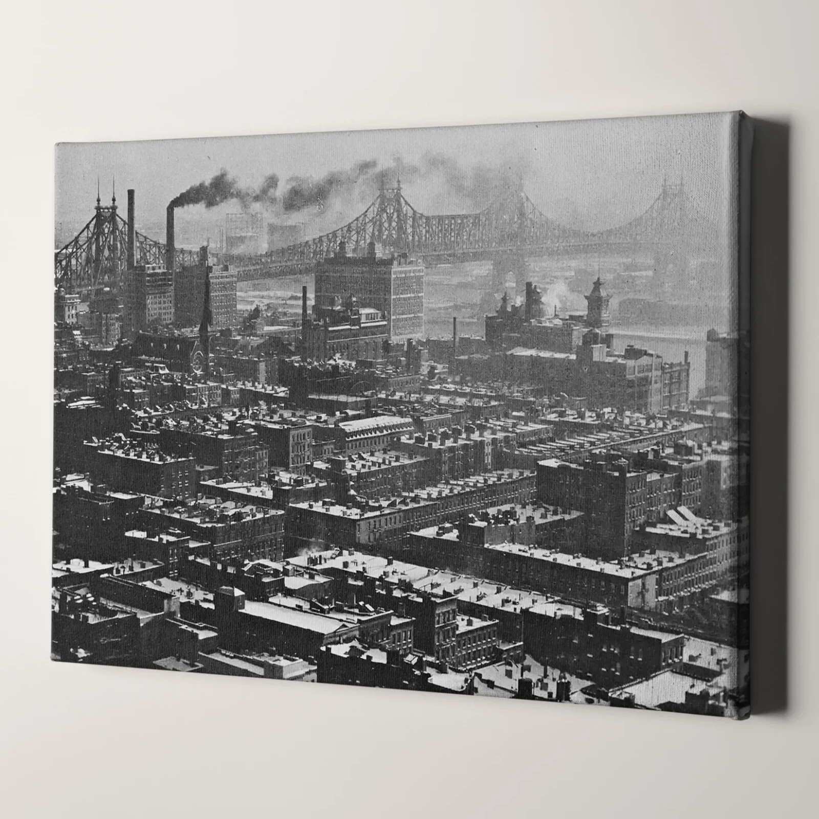 New York City 1927 Vintage America History Canvas Wall Art Print