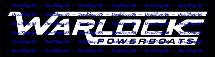 Warlock Boats II – Outdoor Sports – Vinyl Die-Cut Peel N’ Stick Decals/Stickers