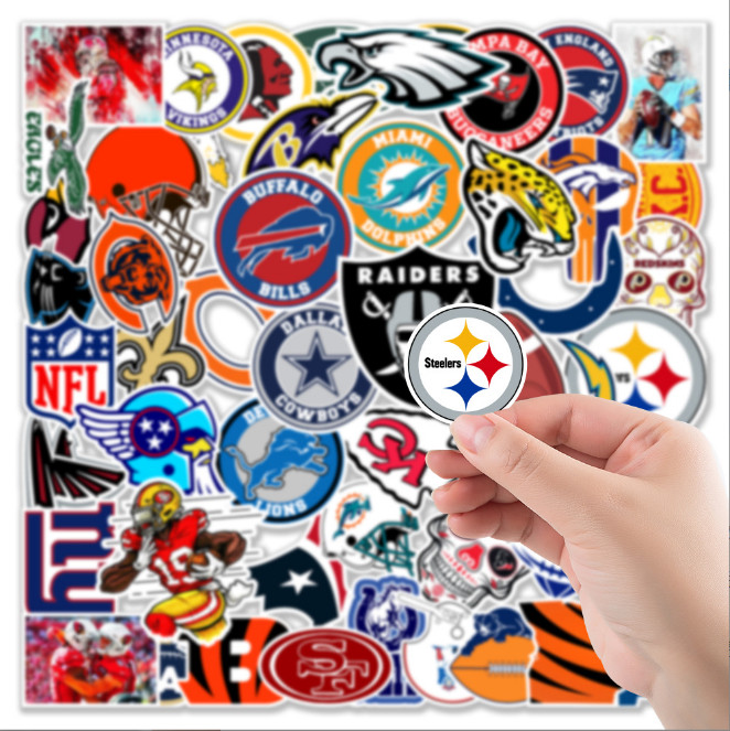 50 Pcs Stickers NFL MLB NBA Soccer Teams LOGO Sports ” Buy One get 2nd 50% Off ”
