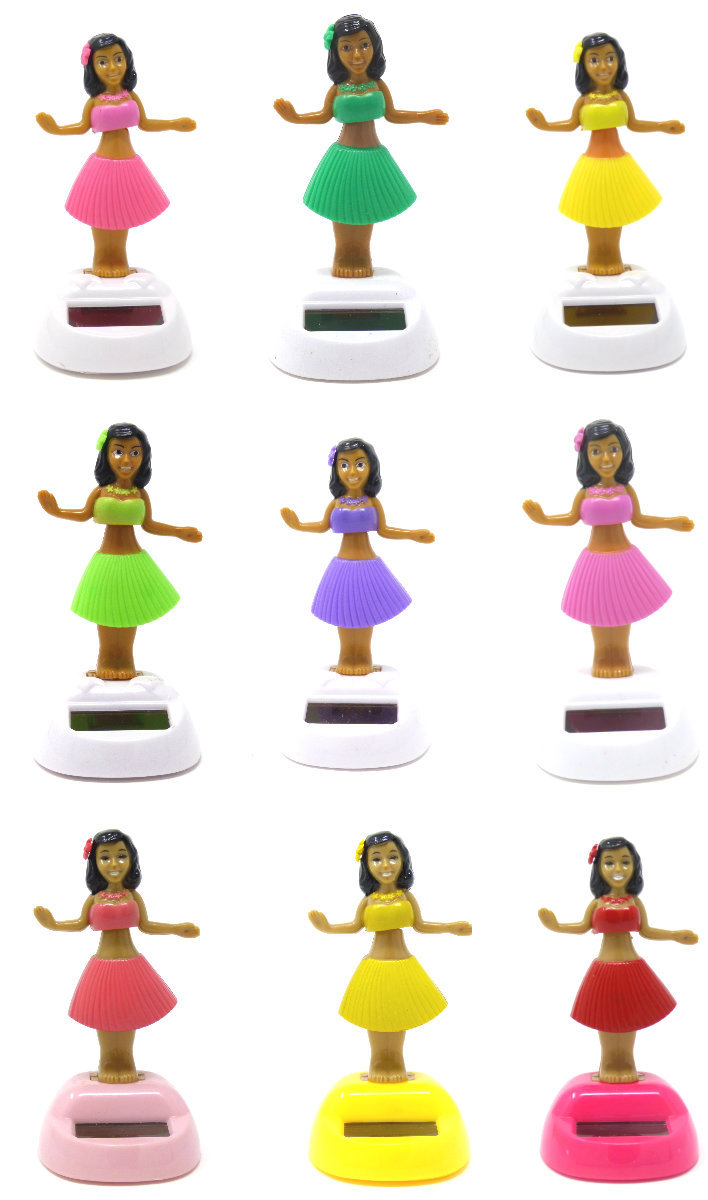 New Solar Powered Dancing Hula Girls ~ You Choose Color FREE SHIPPING