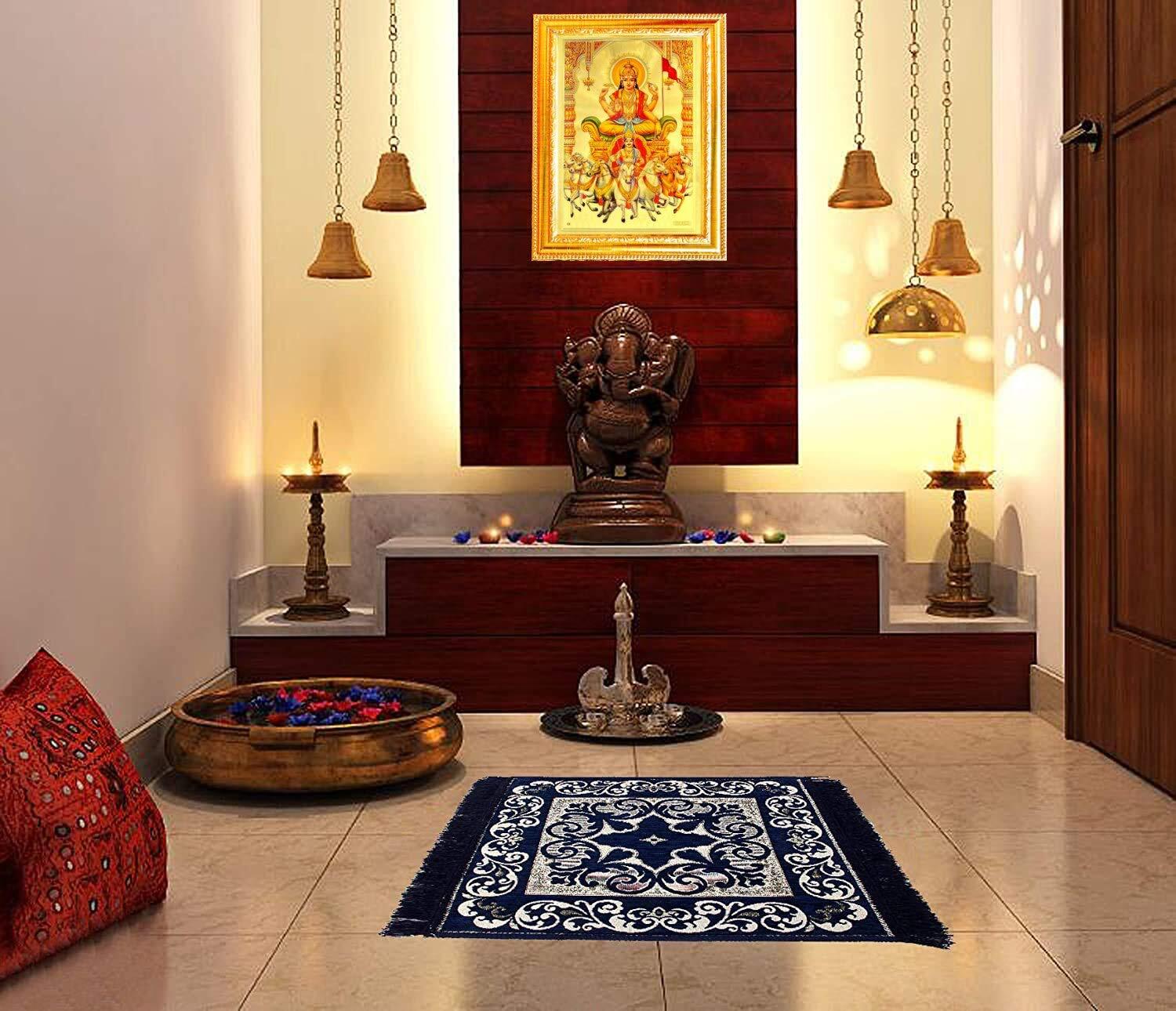Lord Sun Surya Photo Frame Religious Framed Painting Puja Home Decor 33 x 24 cm
