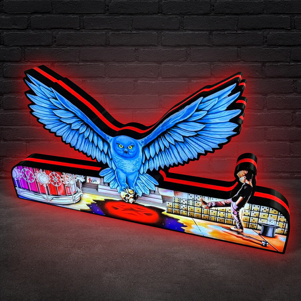 Rush Pinball Topper 3D Printed LED Lightbox Pinball Arcade Decor Pinball Machine