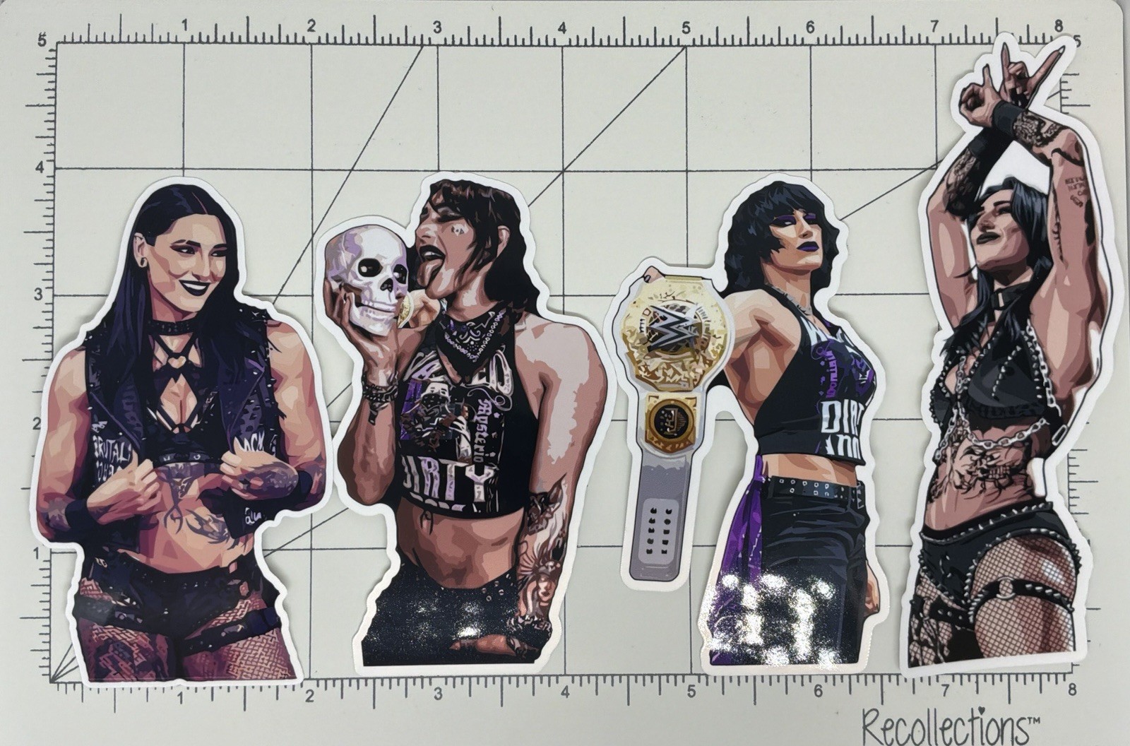 Rhea Ripley Stickers 4 Total 4” – 5” Glossy Vinyl Stickers