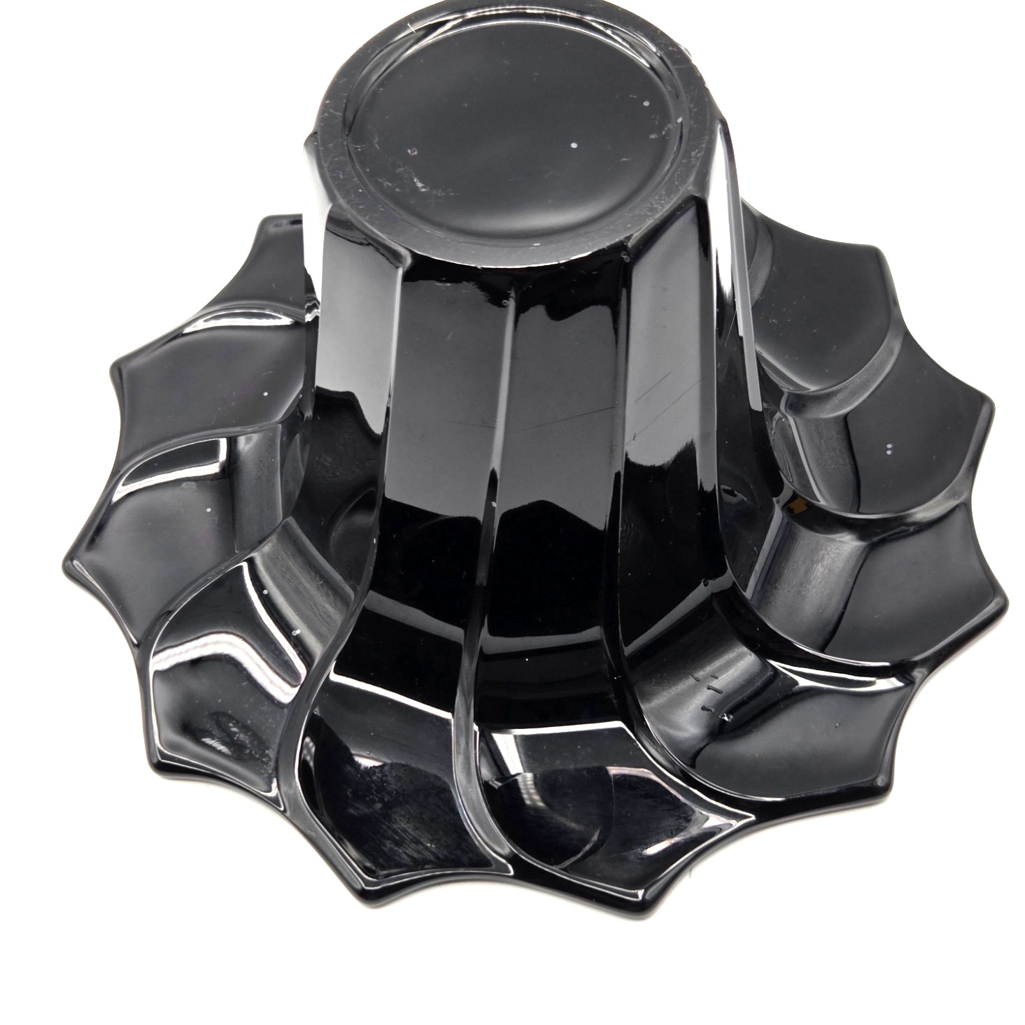 BLACK GLASS FLOWER POT OR VASE CONTEMPORARY MODERN