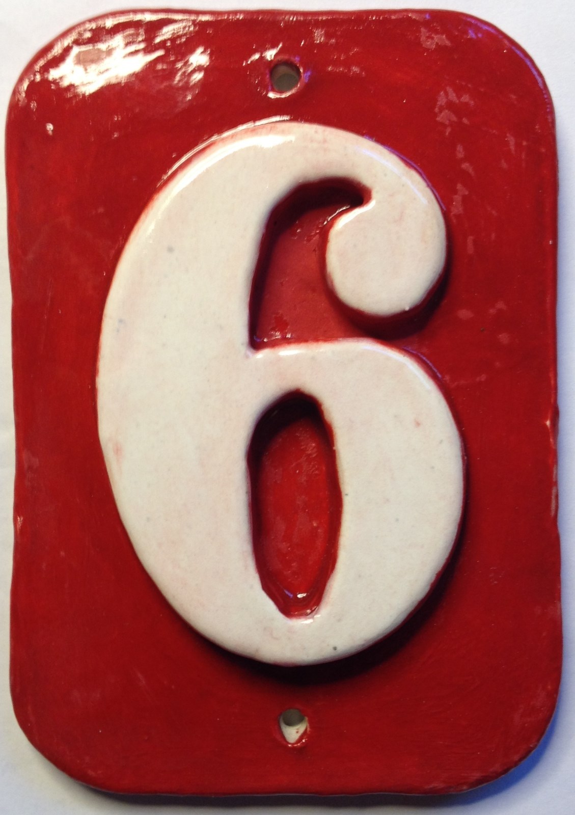 Custom Tile House Post numbers. 80 glaze options free shipping. Applewood Pot.
