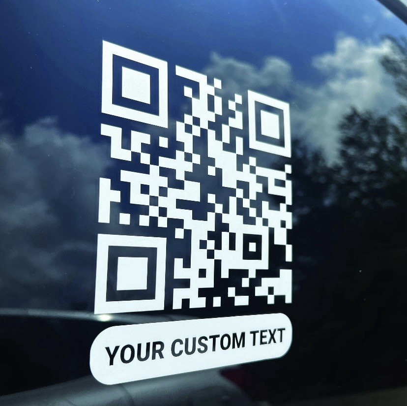 Business QR Code Decal. Any Color. Multiple Sizes Available. Smart Weather Proof