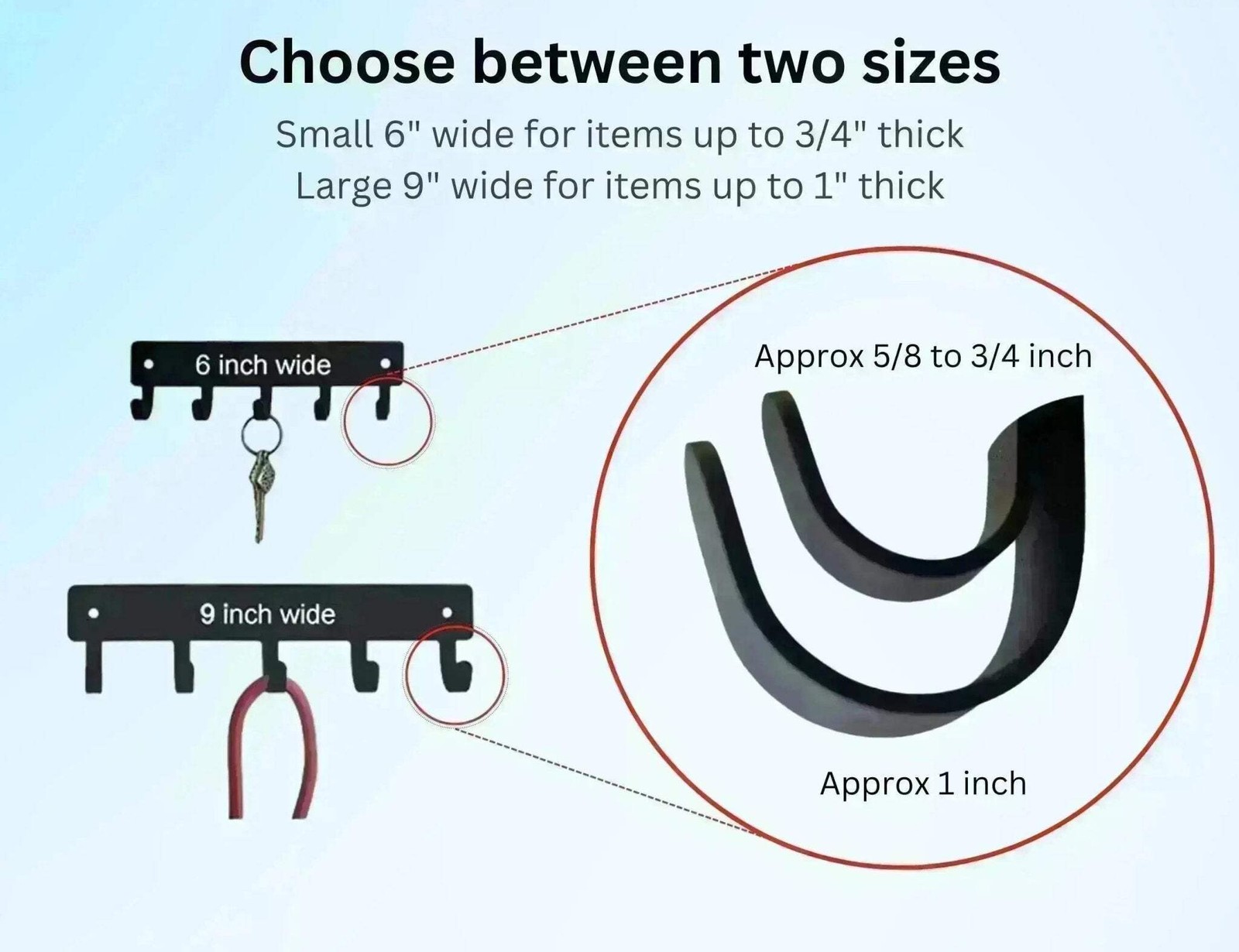 Walking Paws Small Dog Leash & Wall Key Rack Hanger 5 Hooks -6inch -Made in USA