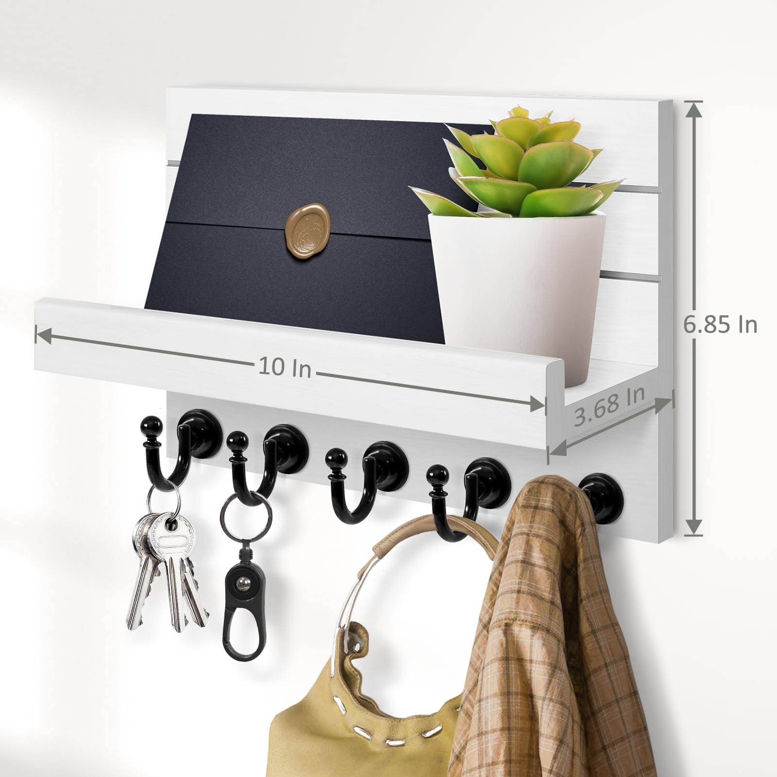 Key Holder for Wall: Easy Installation Mail Organizer Wall Mount Hanging Key …