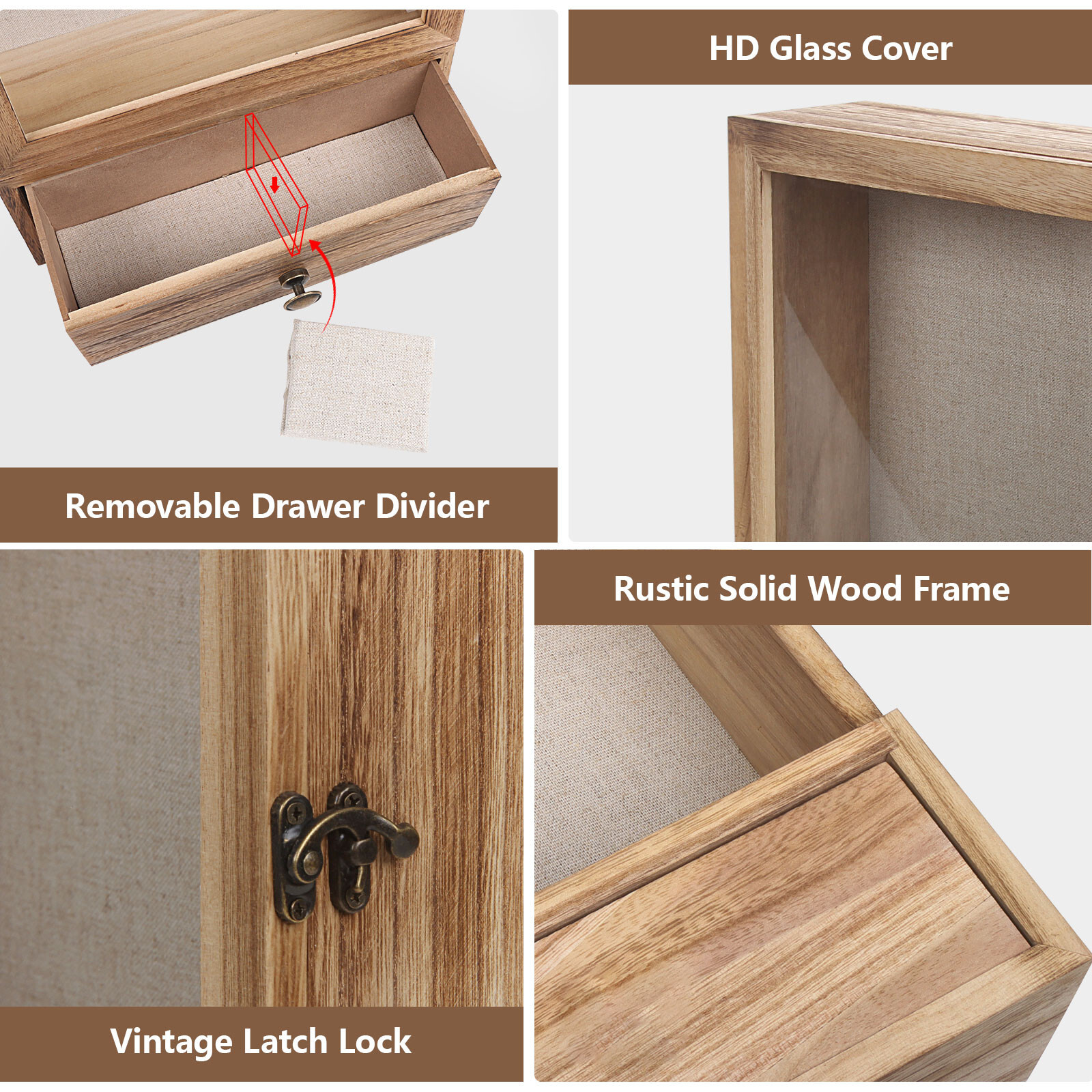 Shadow Box Display Case Large 11×16 Shadow Box Picture Frame W/ Drawer