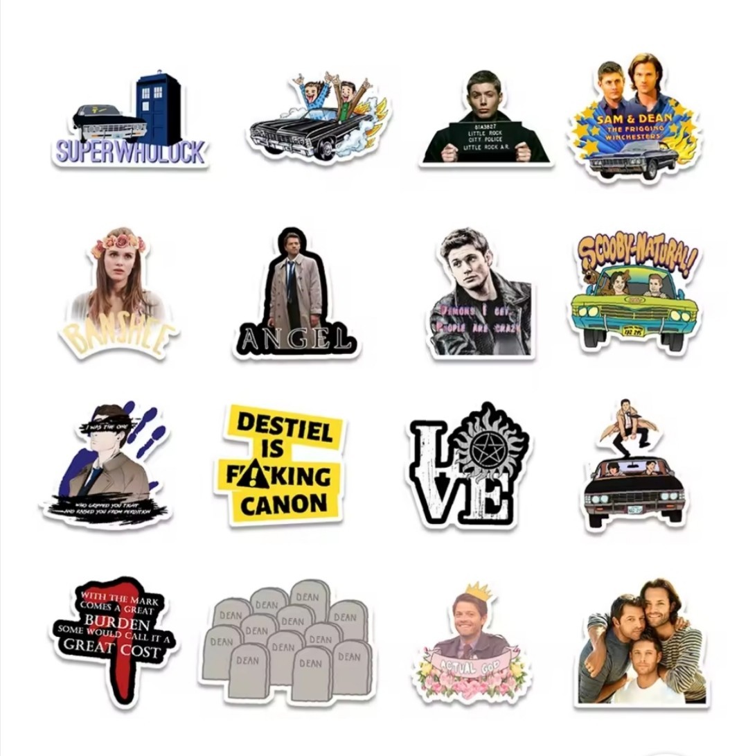 10 PCS Supernatural TV Show Stickers BRAND NEW 2nd Set