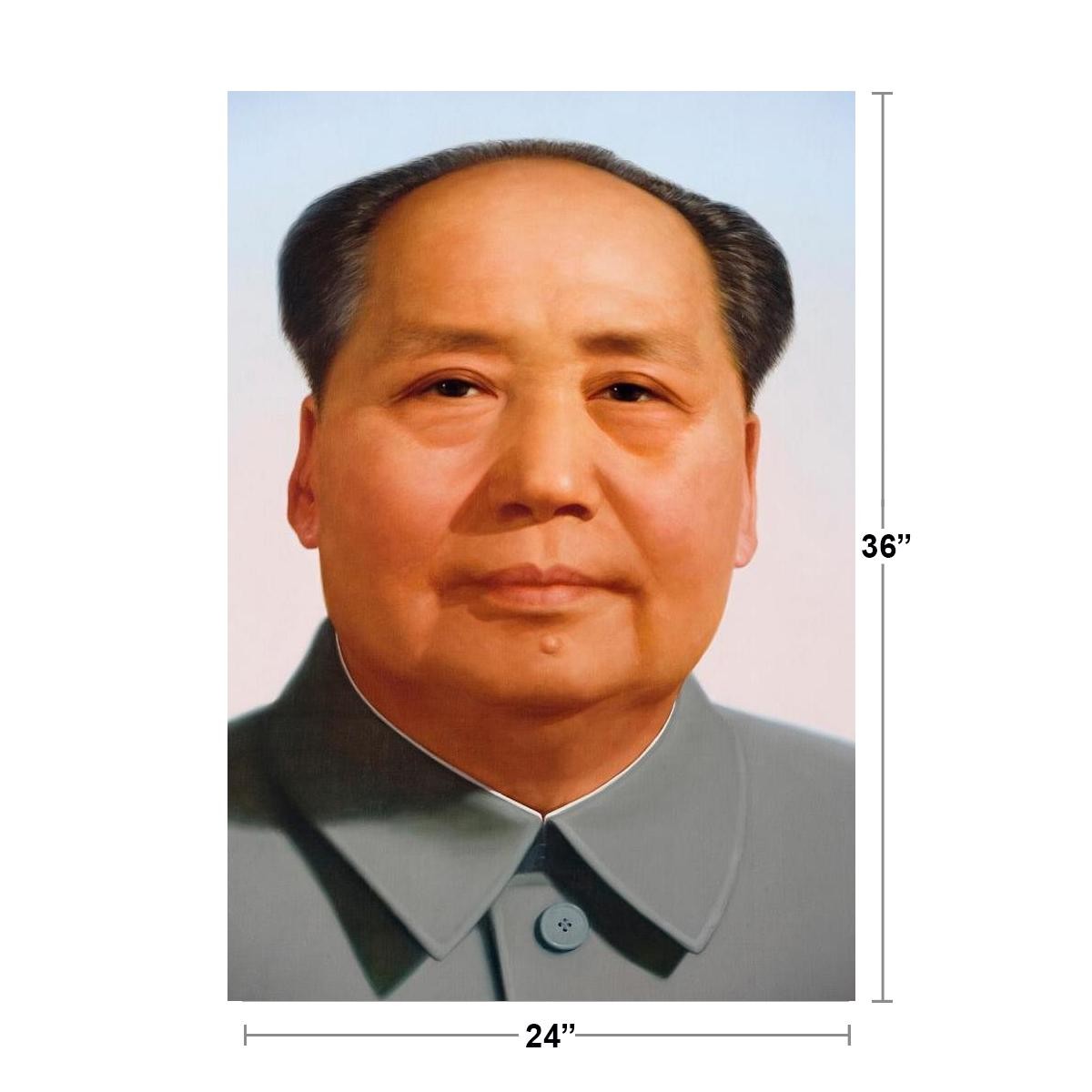 Chairman Mao Zedong Portrait China Chinese Poster 24×36