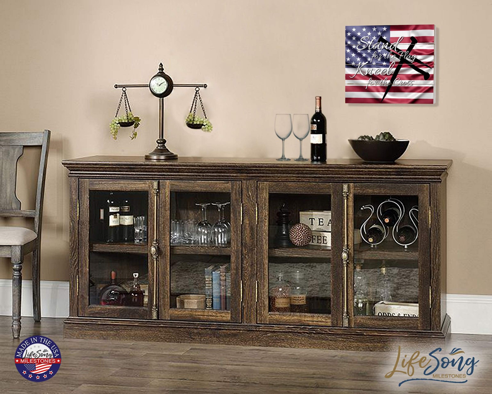 Wooden American Flag USA Pallet Wall Art Hanging Decor Sign Wood Decoration P…