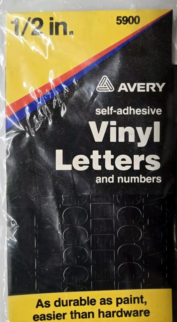 Avery 1/2″ Black Self Adhesive Vinyl Letters and Numbers, 434 Characters